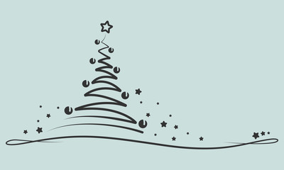 Weihnachten - "Abstrakter Weihnachtsbaum" (in Mintgrün)