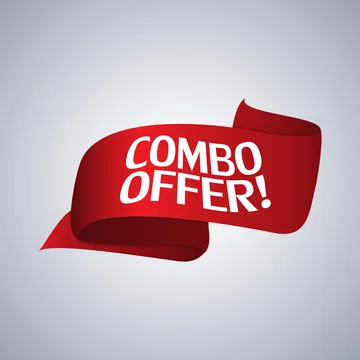 Combo offer. Red labels banners. Vector illustration Stock Vector