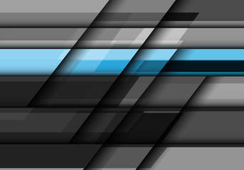 Abstract blue on gray futuristic background design modern background vector illustration.