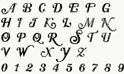 Crack alphabet vector