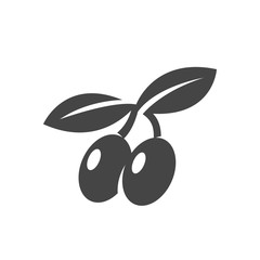 Olives icon. Vector logo on white background