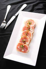 raw pork slice for grill