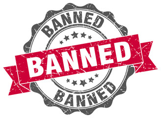 Obraz premium banned stamp. sign. seal