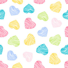 Abstract seamless pattern with hand drawn textures.