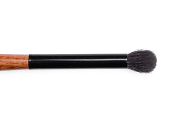 Makeup brush on a white background