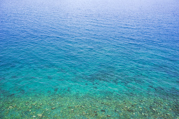 Aerial view of sea water surface
