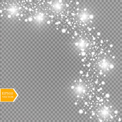 Glow light effect. Vector illustration. Christmas flash Concept.