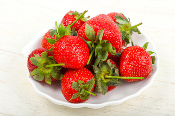 Strawberry in the bowl