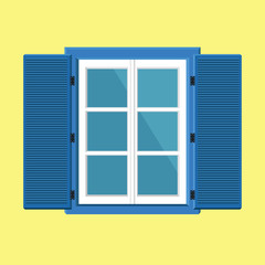 Window illustration. Flat design. Vector illustration. 