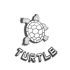 Obraz premium an illustration consisting of a turtle image in the form of a symbol or logo