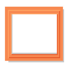 Realistic Dual Orange Frame Flat and Shadow Theme