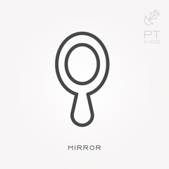 Line icon mirror