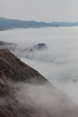Fog Drifting Along Sonoma Coastline in California