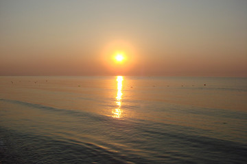 sunrise on the Azov Sea.