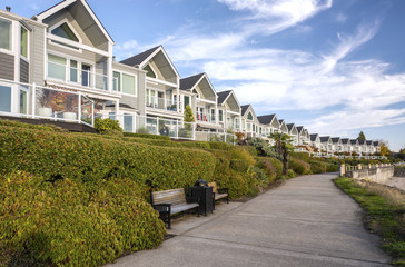 Fototapeta premium Riverfront condominiums properties Vancouver WA.