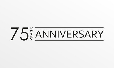 75 years anniversary icon. Anniversary decoration template. Vector illustration.