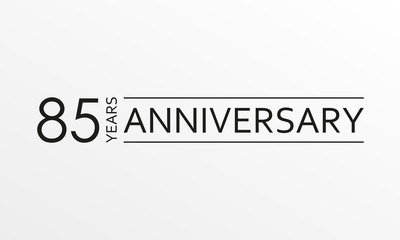 85 years anniversary icon. Anniversary decoration template. Vector illustration.