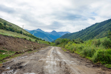 Fototapeta na wymiar Village in Karakol national park, Kyrgyzstan