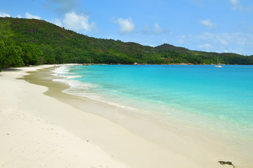 Fototapeta na wymiar Seychelles islands, Praslin, Anse Lazio