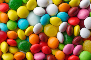 Multicolored round candies