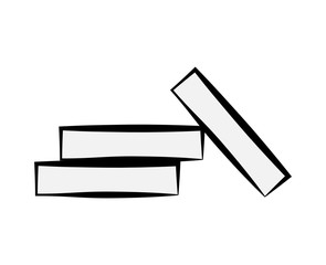 chalk for school blackboard cartoon vector design isolated on white background