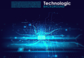 Hi tech circuits fantastic absract background cyberpunk cyber pay