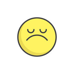 Arrogant face emoticon filled outline icon