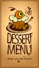 Halloween dessert menu card