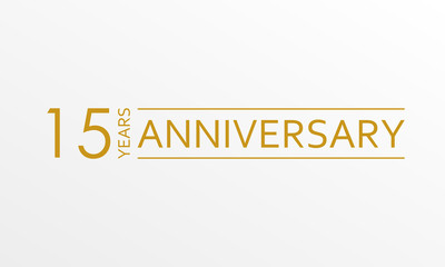 15 years anniversary icon. Anniversary decoration template. Vector illustration.