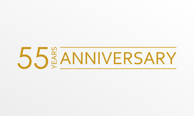 55 years anniversary icon. Anniversary decoration template. Vector illustration.