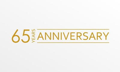 65 years anniversary icon. Anniversary decoration template. Vector illustration.