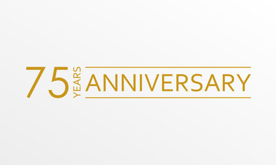 75 years anniversary icon. Anniversary decoration template. Vector illustration.