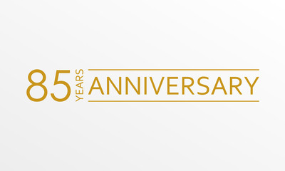 85 years anniversary icon. Anniversary decoration template. Vector illustration.