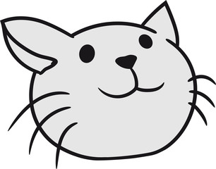 kopf gesicht klein kind baby hübsch süß niedlich katze kätzchen comic cartoon design haustier