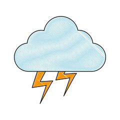 cloud and thunder icon