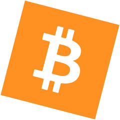 Bitcoin flat icon isolated on white background for using in web projects or mobile applications. Cryptocurrency round symbol. Vector EPS 10