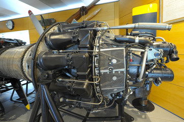 Aircraft engines on the stand