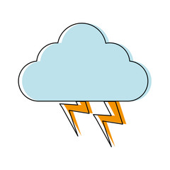 cloud and thunder icon