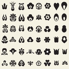 folk elements  vector collection