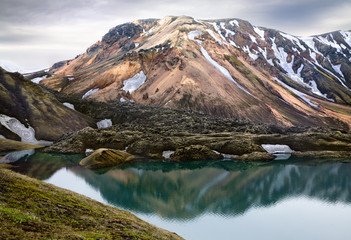 Obraz premium Frostastadarvatn lake in Landmannalaugar