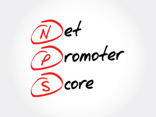 NPS - Net Promoter Score acronym, business concept background