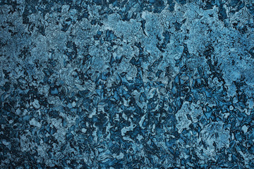 Decorative aqua blue plaster wall texture. Construction Materials concept. Close up background.