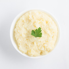 Potato puree or mashed potatoes in a bowl