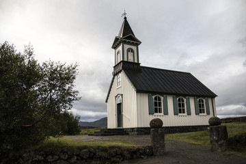 Fototapeta na wymiar Þingvallakirkja