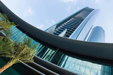 Foto op Canvas Wolkenkrabbers gebouwen in Abu Dhabi, Verenigde Arabische Emiraten © arbalest