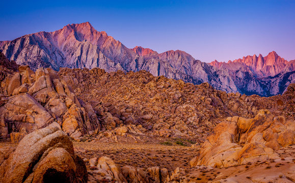 Sierra Nevada Mountains at Sunrise