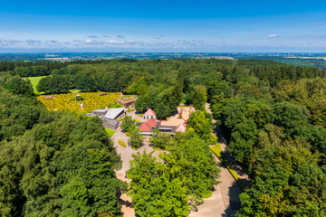 High angle view on Vaalserberg in The Netherlands, which is the location of the tripoint between The Netherlands, Belgium and Germany