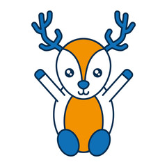 Fototapeta premium christmas deer icon