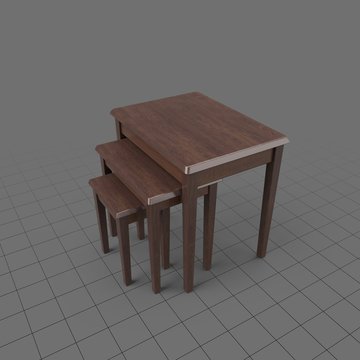 Wooden nesting tables