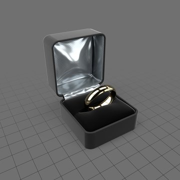 Gold ring in a box